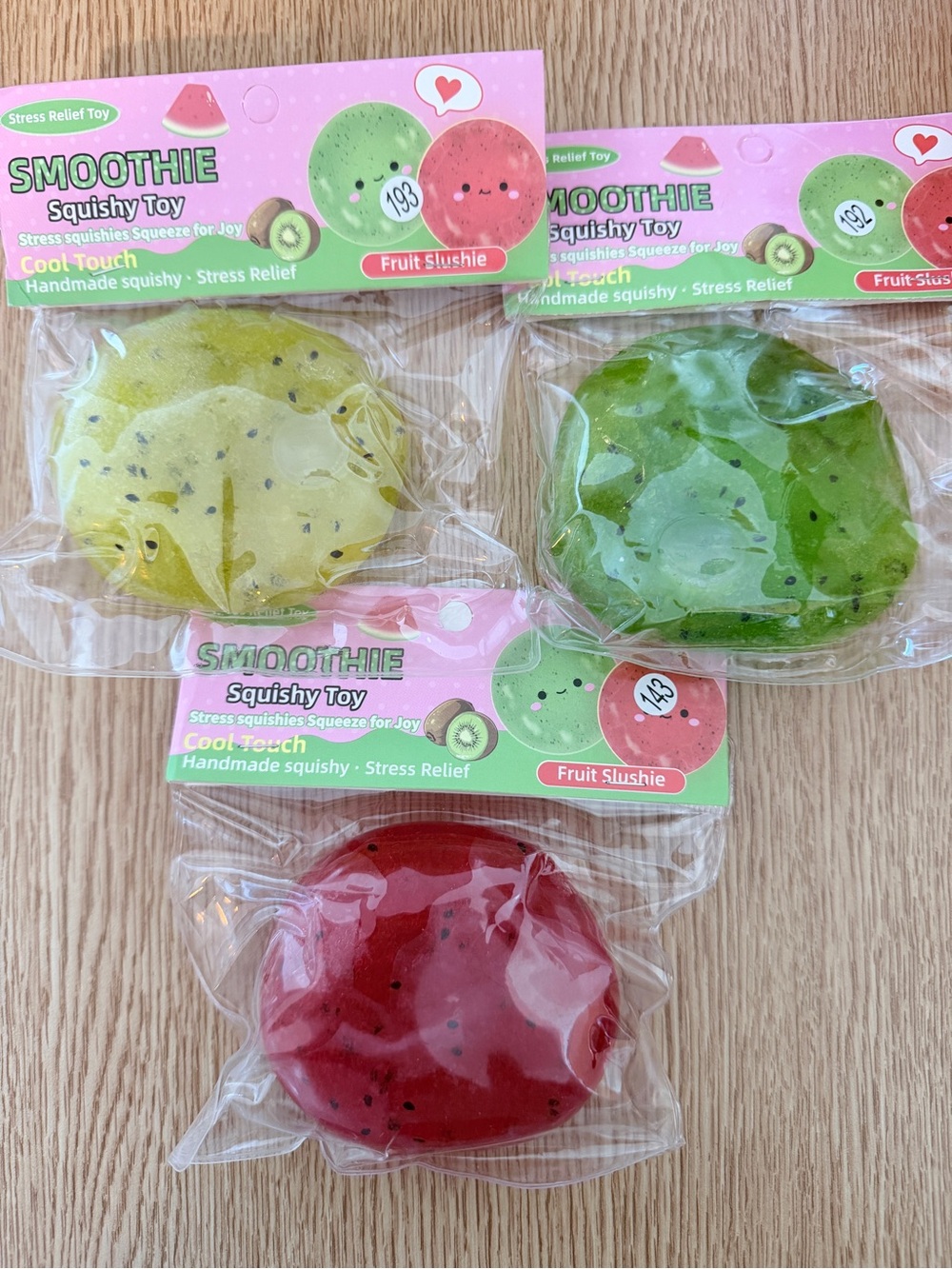 Smoothie Squishy Toy - Red, Green & Yellow Stress Relief Plush
